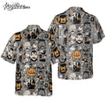 Doodle Pattern Happy Halloween Hawaiian - Adult & Kids T-Shirts, Sweatshirts & Hoodies apparel design preview 1