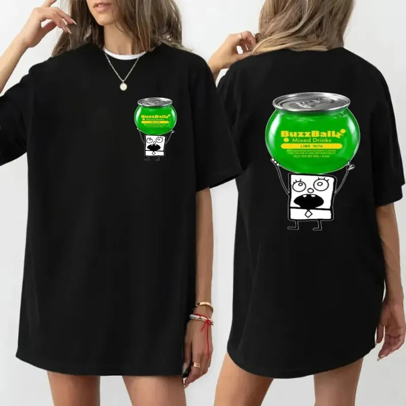 Doodlebob Buzzball 2 Sided Funny Drinking Summer - Adult & Kids T-Shirts, Sweatshirts & Hoodies apparel design preview 1