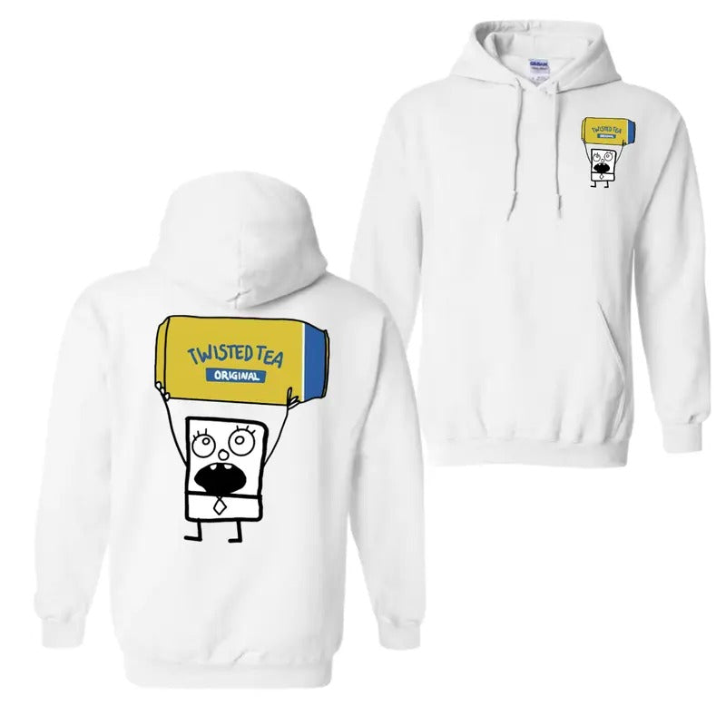Doodlebob Twisted Tea Essential 2 Sided Funny - Adult & Kids T-Shirts, Sweatshirts & Hoodies apparel design preview 1