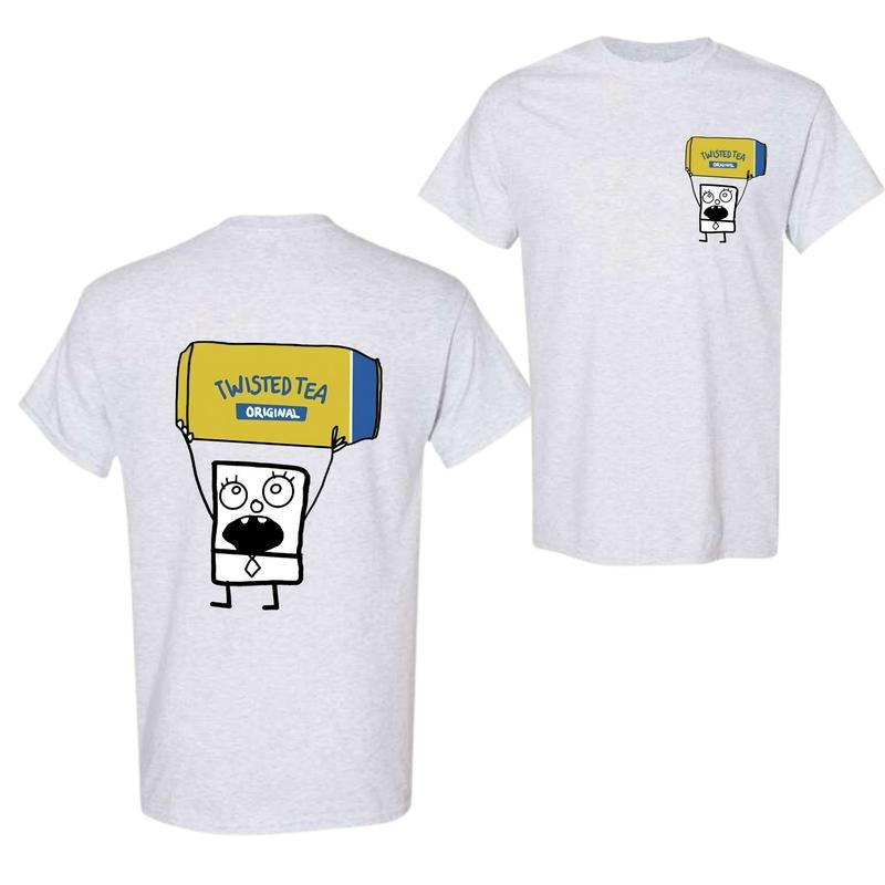 Doodlebob Twisted Tea Essential 2 Sided Funny - Adult & Kids T-Shirts, Sweatshirts & Hoodies apparel design preview 1