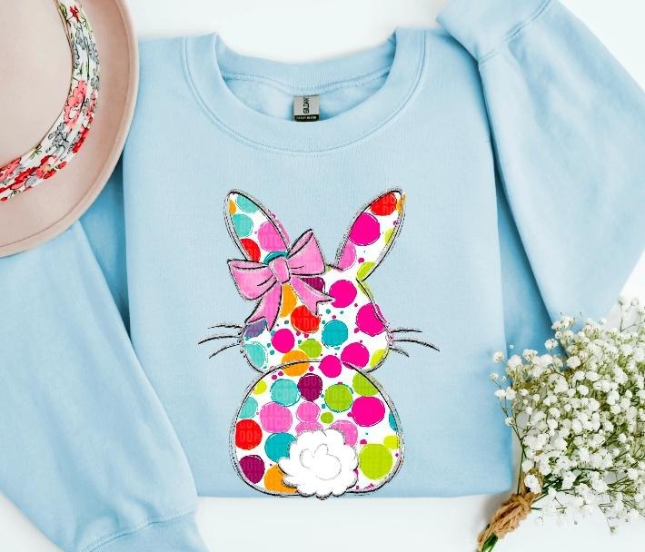 Dotted Easter Bunny DTF Transfers THIS IS NOT - Adult & Kids T-Shirts, Sweatshirts & Hoodies apparel design preview 1