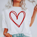 Double Heart Sketch Doodle Love Comfort Colors Cupid - Adult & Kids T-Shirts, Sweatshirts & Hoodies apparel design preview 1