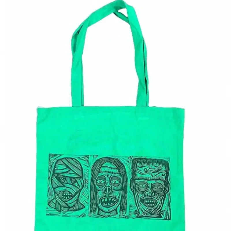 Double Sided Woodcut Printed Cotton Tote Bags - Adult & Kids T-Shirts, Sweatshirts & Hoodies apparel design preview 1