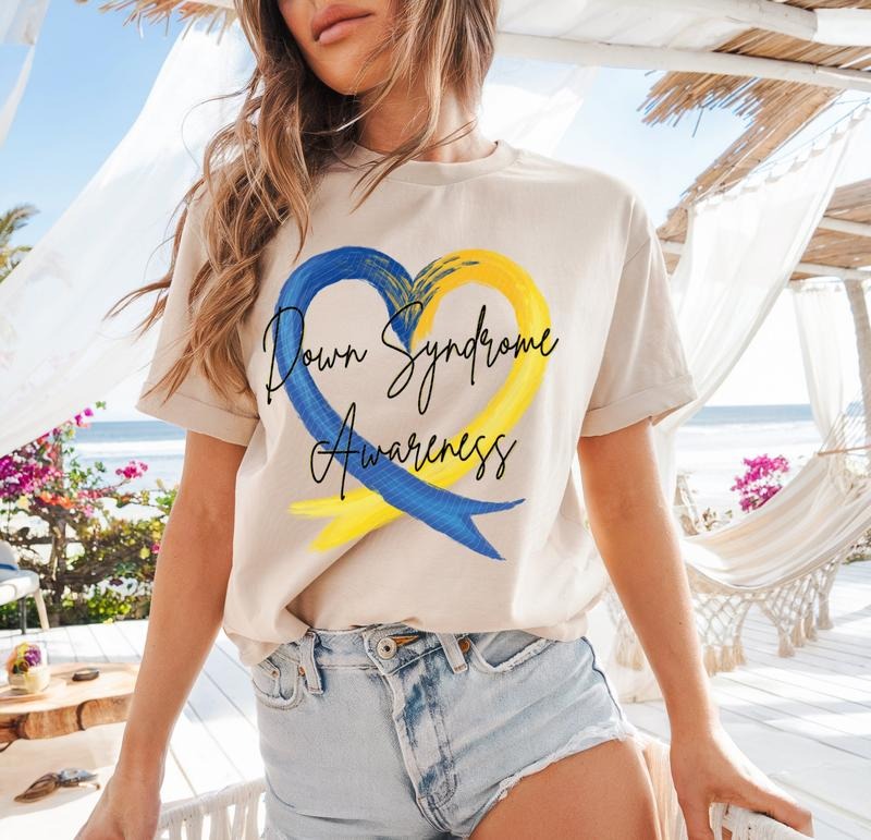 Down Syndrome Awareness Heart DTF Transfers THIS IS - Adult & Kids T-Shirts, Sweatshirts & Hoodies apparel design preview 1