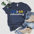 Down Syndrome Awareness 47>46 Extra Chromosome Short - Adult & Kids T-Shirts, Sweatshirts & Hoodies apparel design preview 1