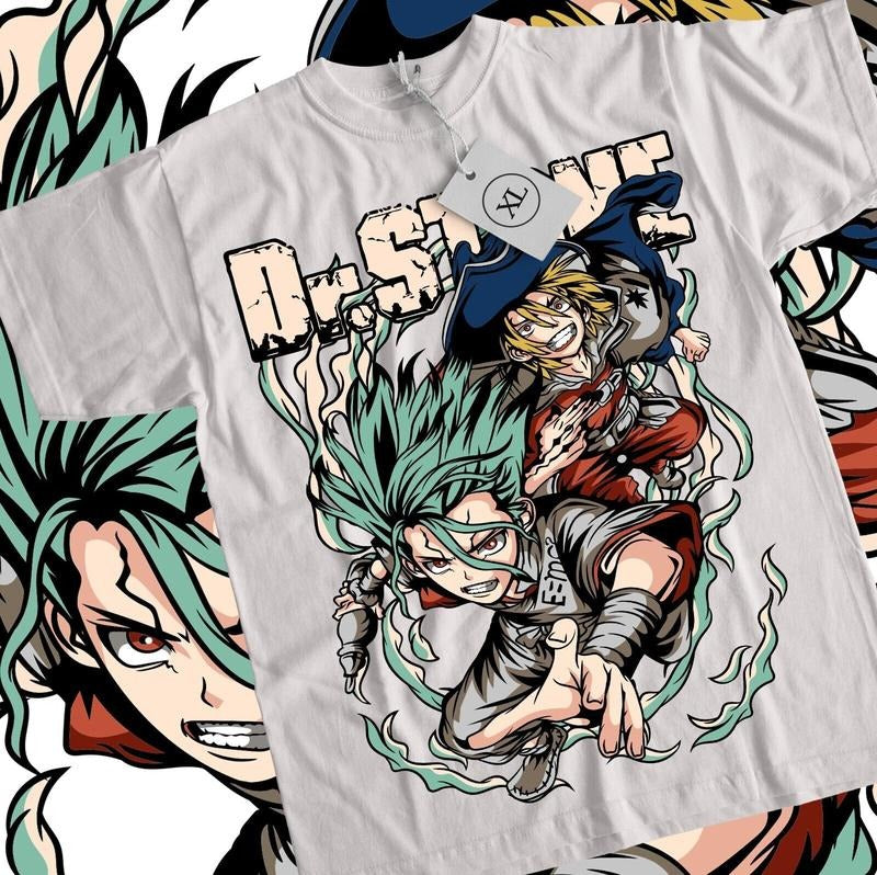 Dr. Stone S 4XL Senku Ishigami Ryusui Asagiri Seiyuu - Adult & Kids T-Shirts, Sweatshirts & Hoodies apparel design preview 1