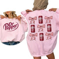 Dr Pepper Coquette Bow Pink Retro Soda 2 Sided Casual - Adult & Kids T-Shirts, Sweatshirts & Hoodies apparel design preview 1