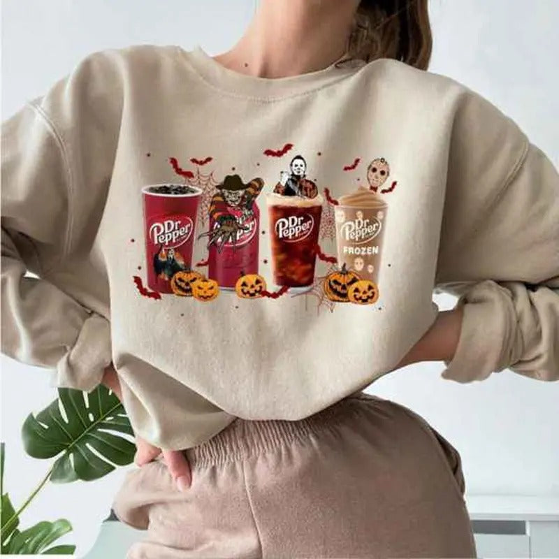 Dr Pepper Horror Halloween Spooky Season Dr.Pepper - Adult & Kids T-Shirts, Sweatshirts & Hoodies apparel design preview 1