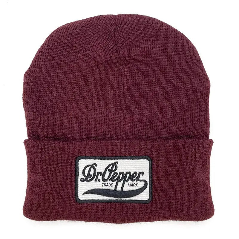 Dr Pepper Trademark Logo Beanie Burgundy - Adult & Kids T-Shirts, Sweatshirts & Hoodies apparel design preview 1