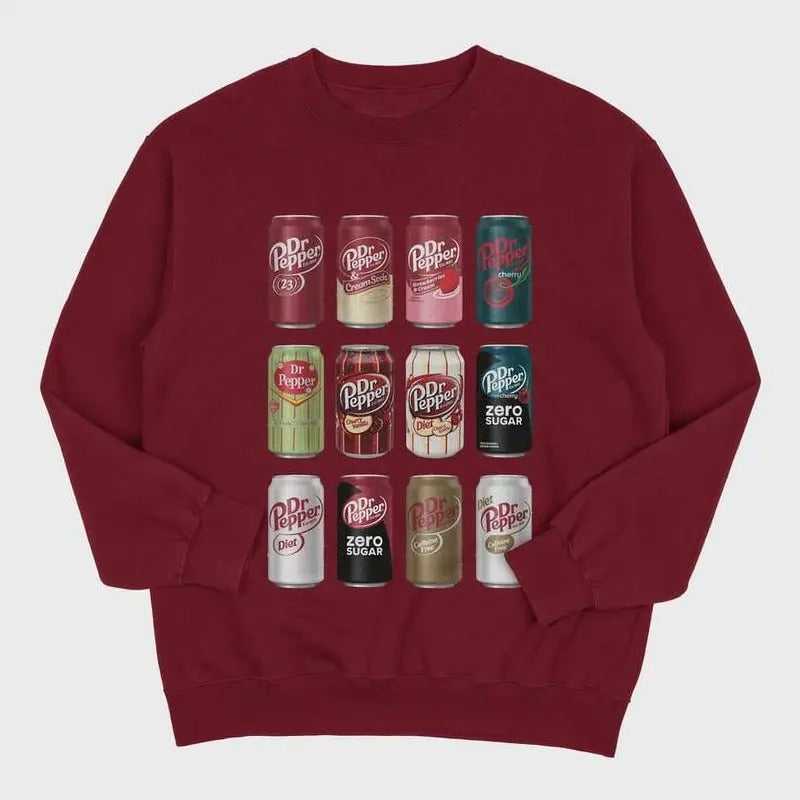Dr. Pepper Cans Comfort Her Him - Adult & Kids T-Shirts, Sweatshirts & Hoodies apparel design preview 1