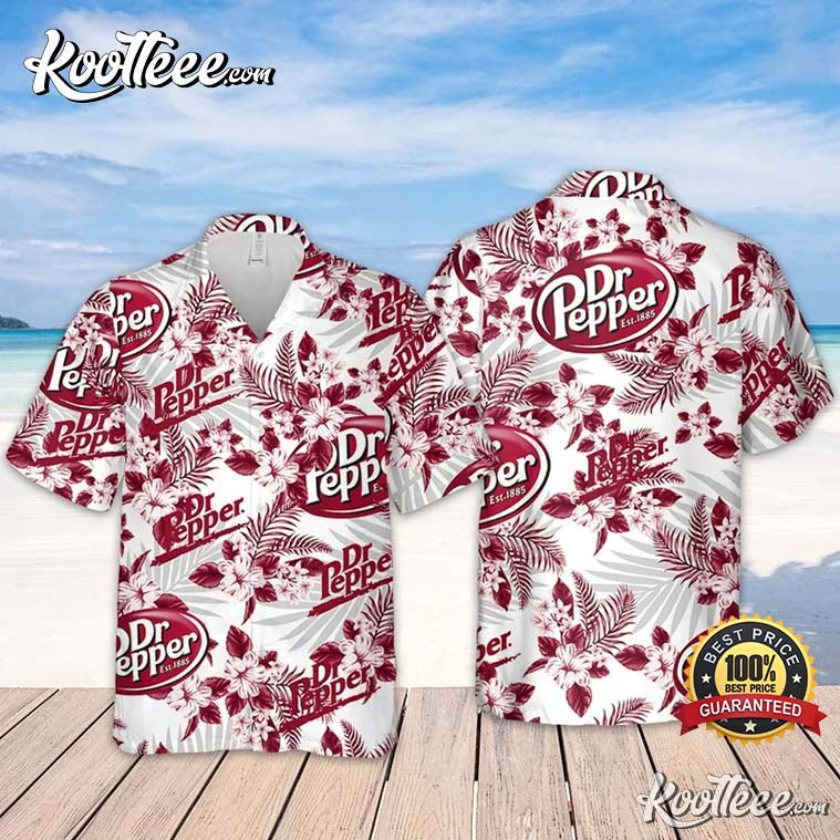 Dr.Pepper Flowers Pattern Hawaiian - Adult & Kids T-Shirts, Sweatshirts & Hoodies apparel design preview 1