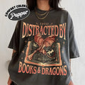 Dragon Book Bookworm Easily Distracted Dragons Books - Adult & Kids T-Shirts, Sweatshirts & Hoodies apparel design preview 1