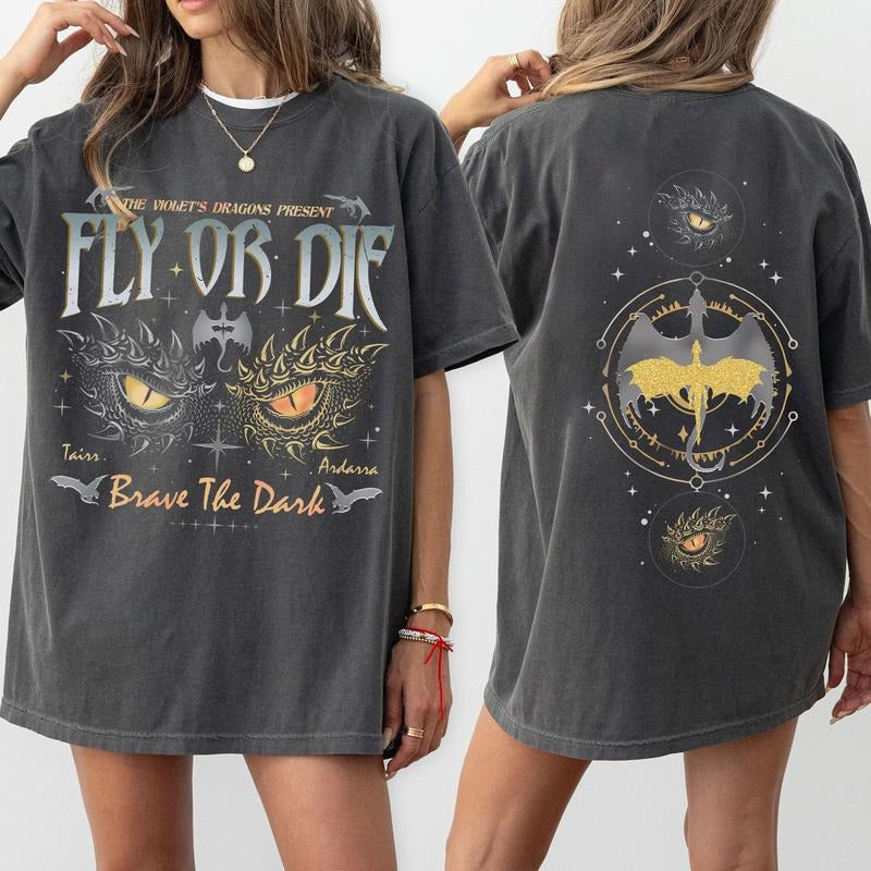 Dragon Rider Onyx Storm Brave Dark Fly Die Fourth - Adult & Kids T-Shirts, Sweatshirts & Hoodies apparel design preview 1