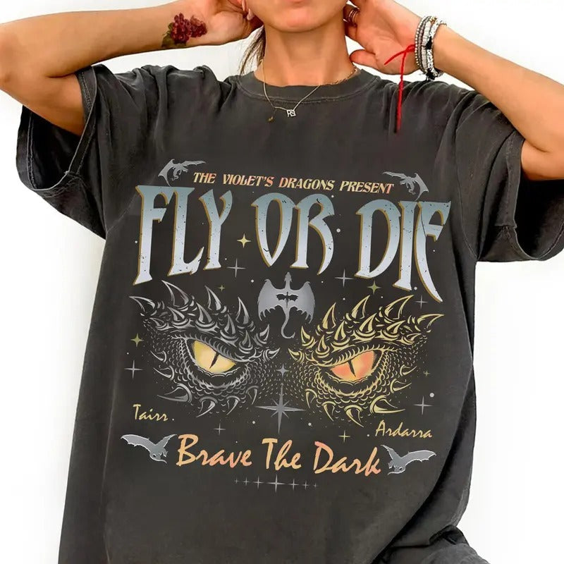 Dragon Rider Onyx Storm Brave Dark Fly Die Fourth - Adult & Kids T-Shirts, Sweatshirts & Hoodies apparel design preview 1