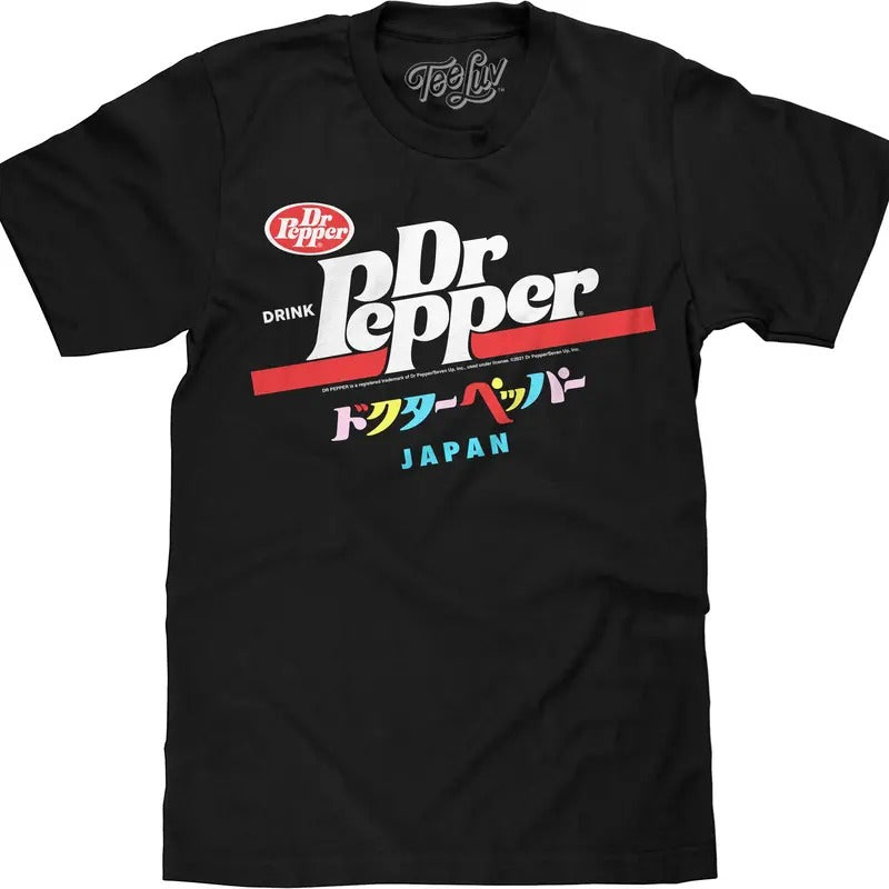 Drink Dr Pepper Japan Black - Adult & Kids T-Shirts, Sweatshirts & Hoodies apparel design preview 1