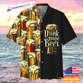 Drink More Beer Happy Day Hawaiian - Adult & Kids T-Shirts, Sweatshirts & Hoodies apparel design preview 1