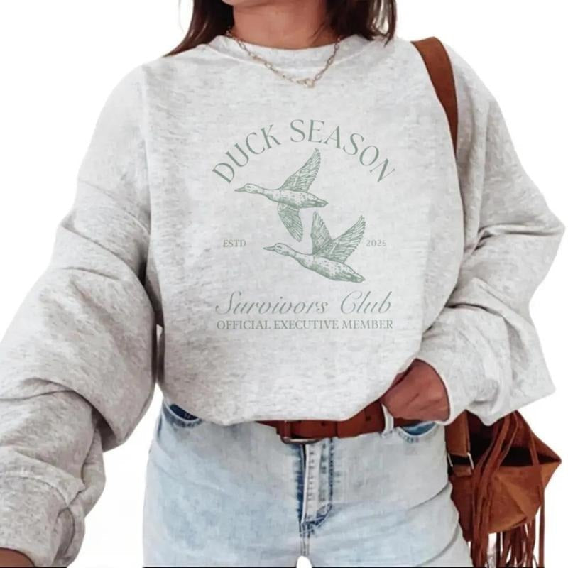 Duck Season Survivor Waterfowl 2025 Hunting Retro - Adult & Kids T-Shirts, Sweatshirts & Hoodies apparel design preview 1