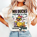 Ducks Not Row But They'Re Having Funs Sarcastic - Adult & Kids T-Shirts, Sweatshirts & Hoodies apparel design preview 1