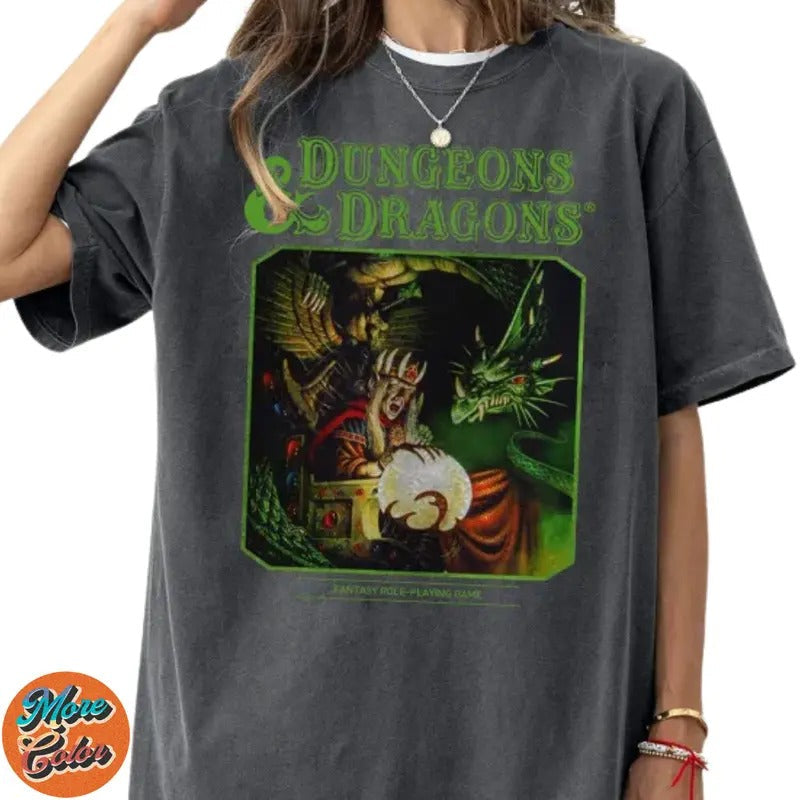 Dungeon Dragon Movie Vintage Cotton Crew Neck Size S - Adult & Kids T-Shirts, Sweatshirts & Hoodies apparel design preview 1