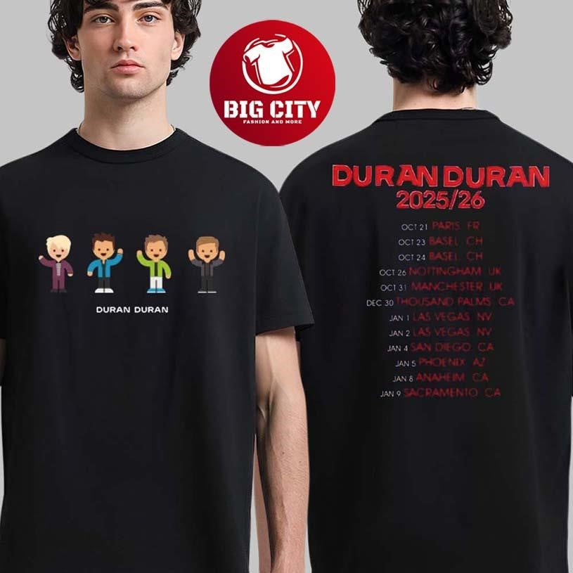 Duran 2025 2026 World Tour Funny Band Characters With - Adult & Kids T-Shirts, Sweatshirts & Hoodies apparel design preview 1