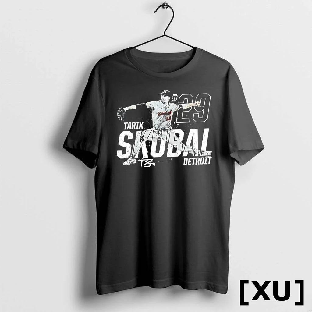 Dynamic Pose Tarik Skubal Detroit Baseball Player - Adult & Kids T-Shirts, Sweatshirts & Hoodies apparel design preview 1