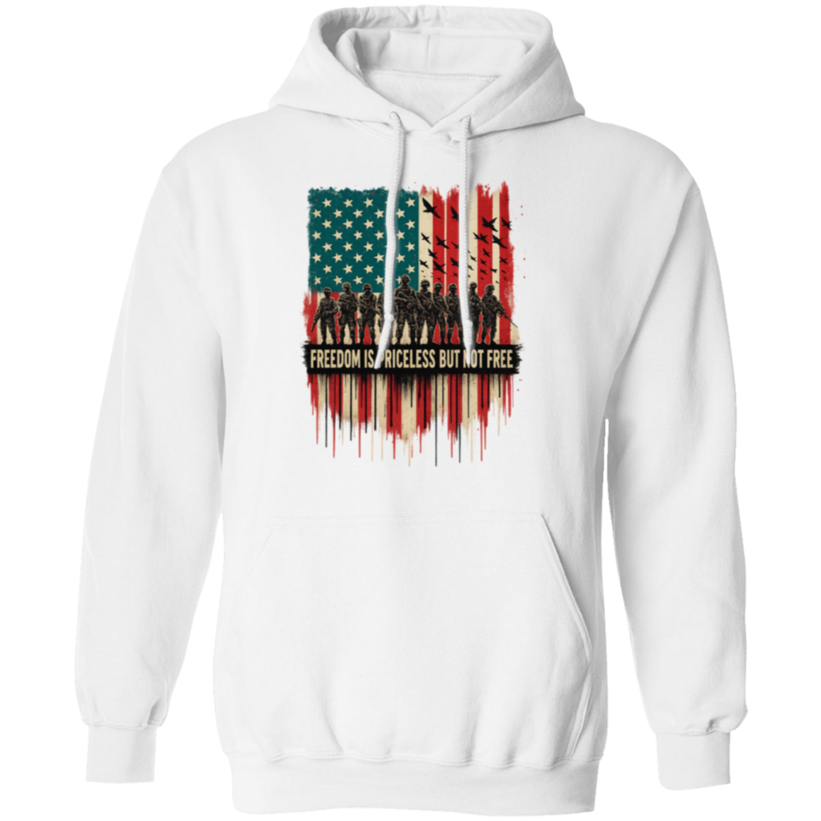 Freedom Is Priceless But Not Free Veteran - Adult & Kids T-Shirts, Sweatshirts & Hoodies apparel design preview 1