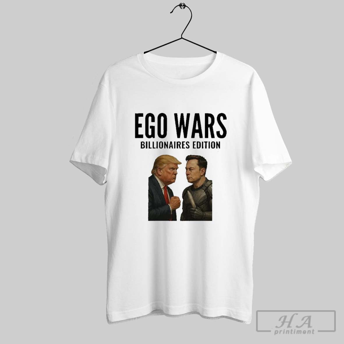 Ego Wars Billionaires Edition Elon Musk Vs Donald - Adult & Kids T-Shirts, Sweatshirts & Hoodies apparel design preview 1