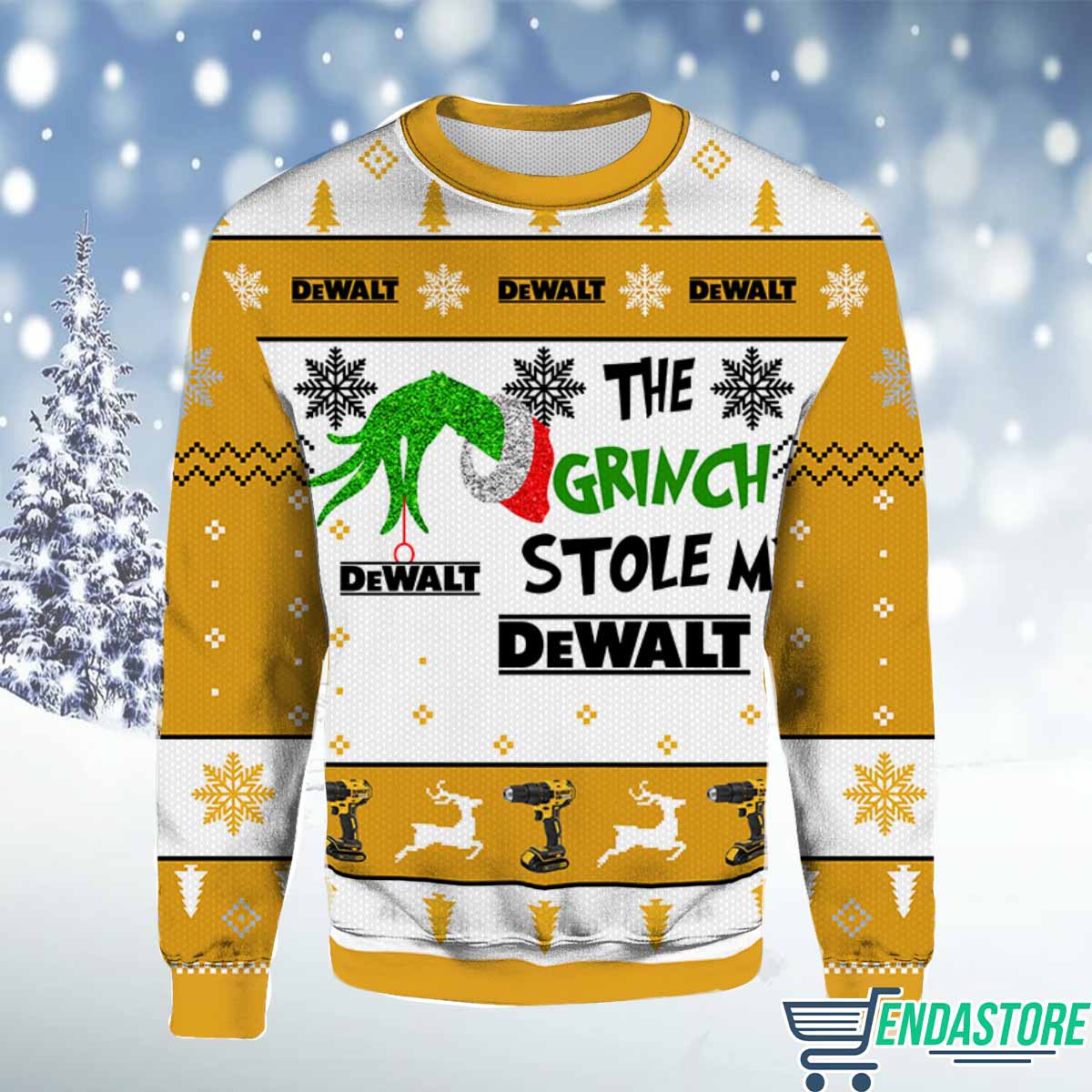Grnch Stole My Dewalt 3D Ugly Christmas Sweater - Holiday Gift product image