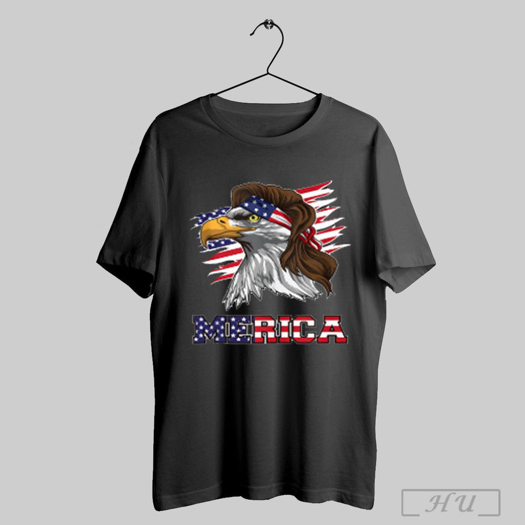 Eagle Mullet American Flag Merica 4th Of July - Adult & Kids T-Shirts, Sweatshirts & Hoodies apparel design preview 1