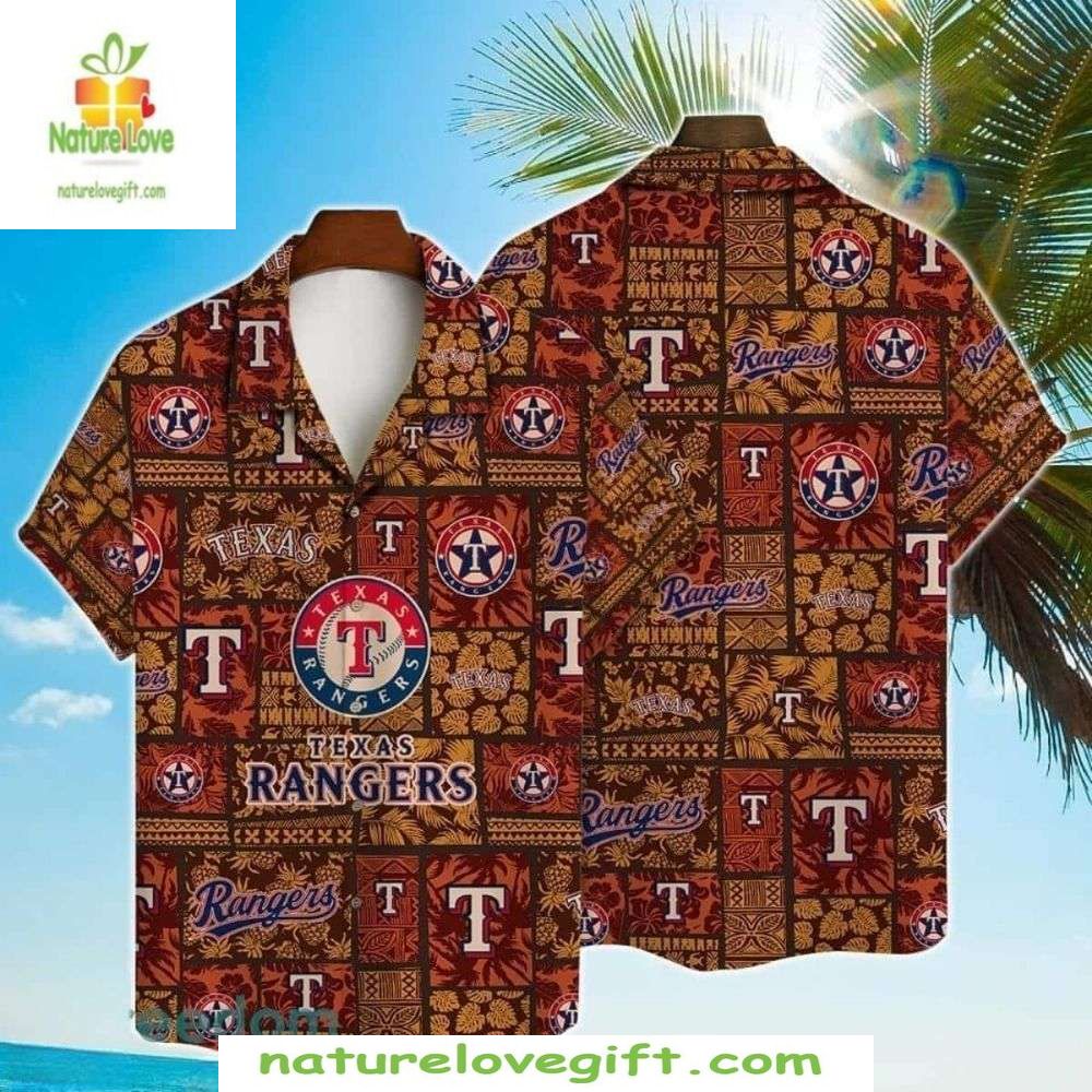 MLB Texas Rangers Hawaiian Tiki Aloha Baseball - Adult & Kids T-Shirts, Sweatshirts & Hoodies apparel design preview 1
