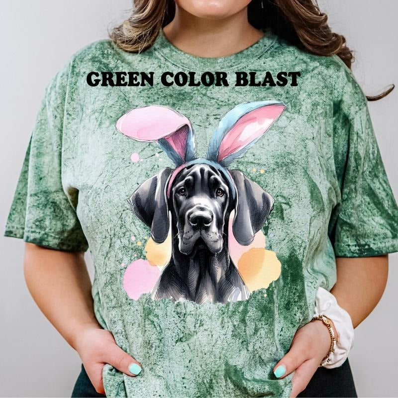 Easter Black Great Dane Relaxed Fit Printed USA - Adult & Kids T-Shirts, Sweatshirts & Hoodies apparel design preview 1