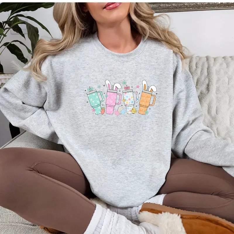 Easter Bunny Cup - Adult & Kids T-Shirts, Sweatshirts & Hoodies apparel design preview 1