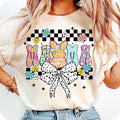 Easter Mama Bunny Coquette Bow Girly Pastel Preppy - Adult & Kids T-Shirts, Sweatshirts & Hoodies apparel design preview 1