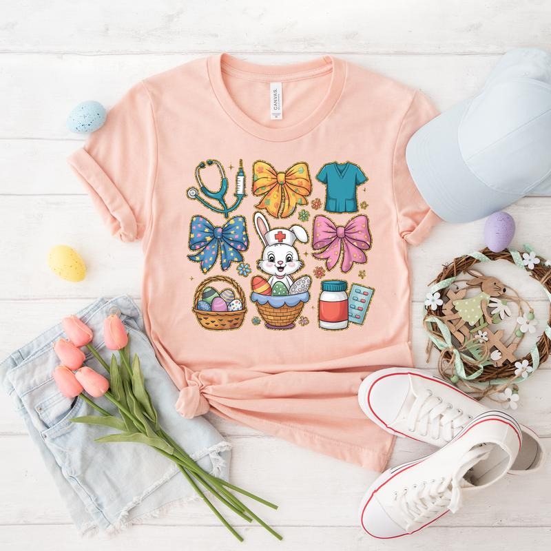 Easter Nurse DTF Transfers THIS IS NOT - Adult & Kids T-Shirts, Sweatshirts & Hoodies apparel design preview 1