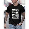 Eat Sleep Game Repeat Print Summer Spring Casual - Adult & Kids T-Shirts, Sweatshirts & Hoodies apparel design preview 1