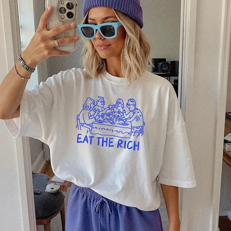 Eat Rich Doodle Minimalist Eattherich Feminist - Adult & Kids T-Shirts, Sweatshirts & Hoodies apparel design preview 1