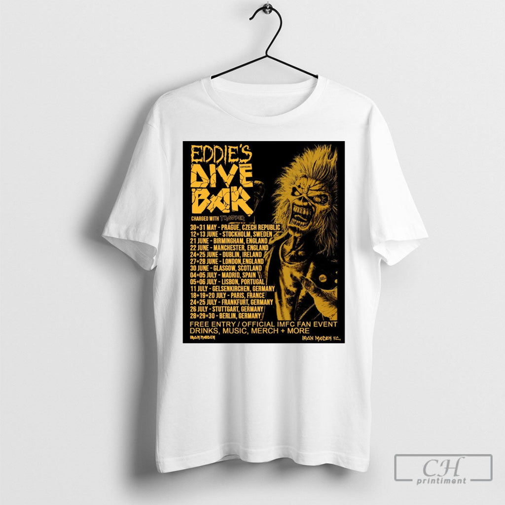 Eddies Dive Bar 2025 30 31 May Prague Czech Republic - Adult & Kids T-Shirts, Sweatshirts & Hoodies apparel design preview 1