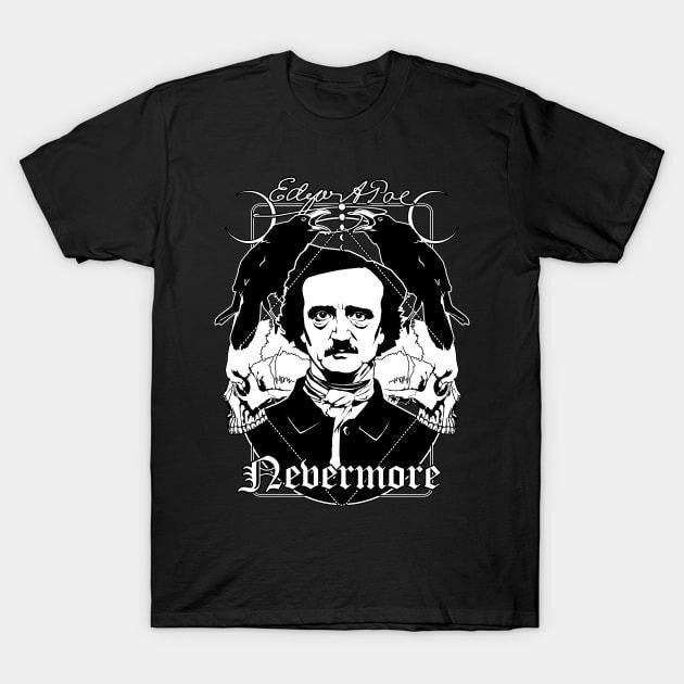 Edgar Allan Poe Poem Quote Nevermore Crow Gothic - Adult & Kids T-Shirts, Sweatshirts & Hoodies apparel design preview 1
