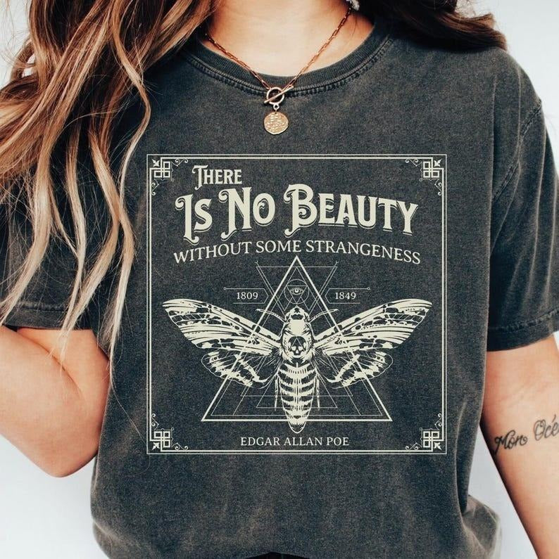 Edgar Allan Poe Top Womenswear - Adult & Kids T-Shirts, Sweatshirts & Hoodies apparel design preview 1