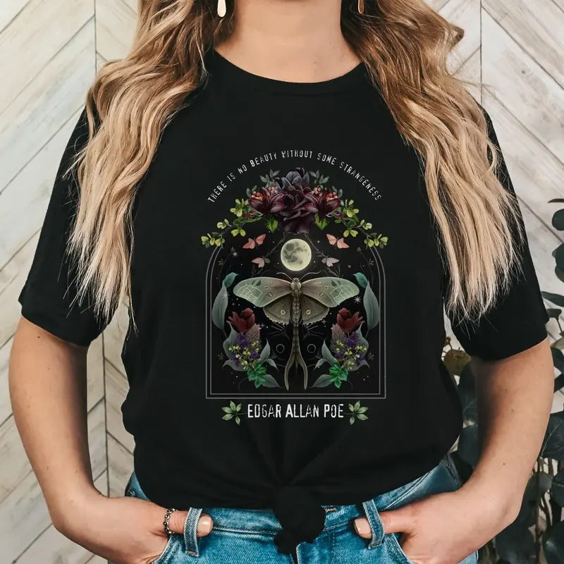 Edgar Allen P0e Dark Academia Bookish Her Night - Adult & Kids T-Shirts, Sweatshirts & Hoodies apparel design preview 1