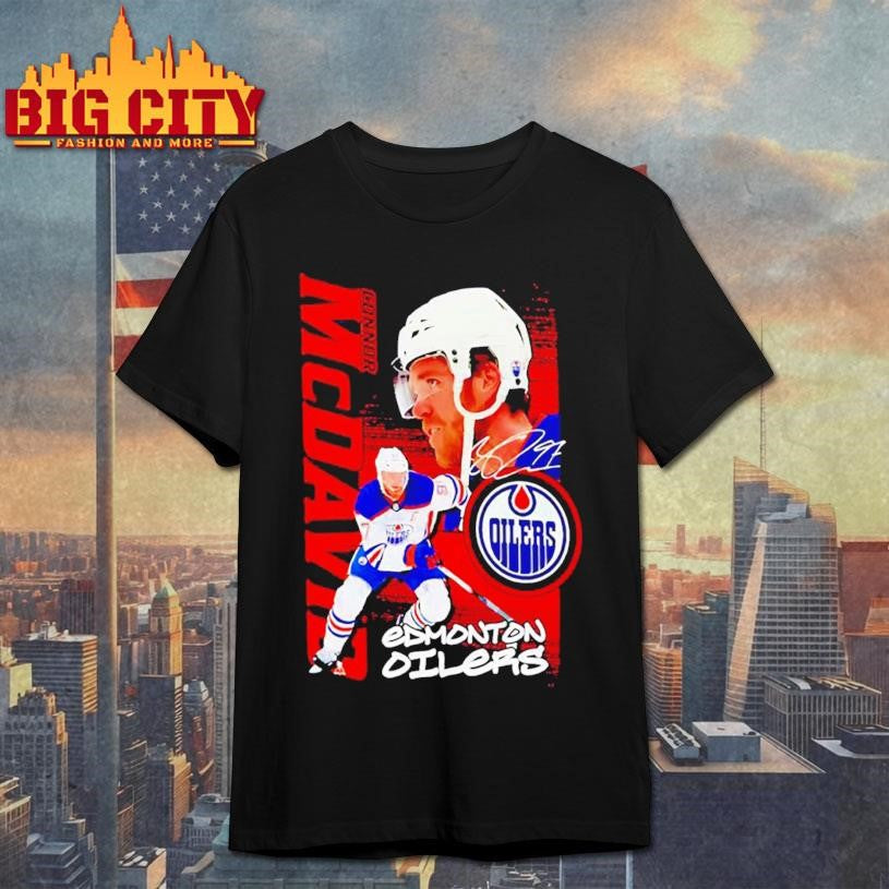 Edmonton Oilers Connor McDavid Playmaker signature - Adult & Kids T-Shirts, Sweatshirts & Hoodies apparel design preview 1