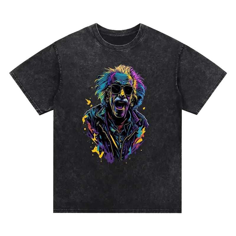 Einstein Cool Washed Colorful Sunglasses Unique - Adult & Kids T-Shirts, Sweatshirts & Hoodies apparel design preview 1