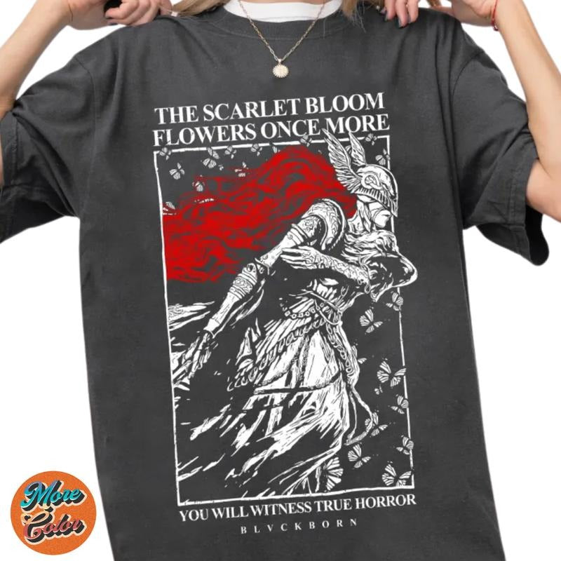 Elden Lord Scarlet Bloom Flowers Once More Anime - Adult & Kids T-Shirts, Sweatshirts & Hoodies apparel design preview 1