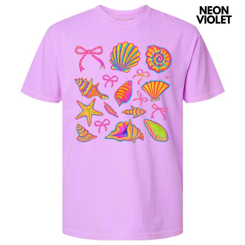 Electric Seashell Collage Comfort Colors 'NLB' - Adult & Kids T-Shirts, Sweatshirts & Hoodies apparel design preview 1