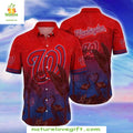 Washington Nationals Hawaiian Elegant Flora Fauna - Adult & Kids T-Shirts, Sweatshirts & Hoodies apparel design preview 1