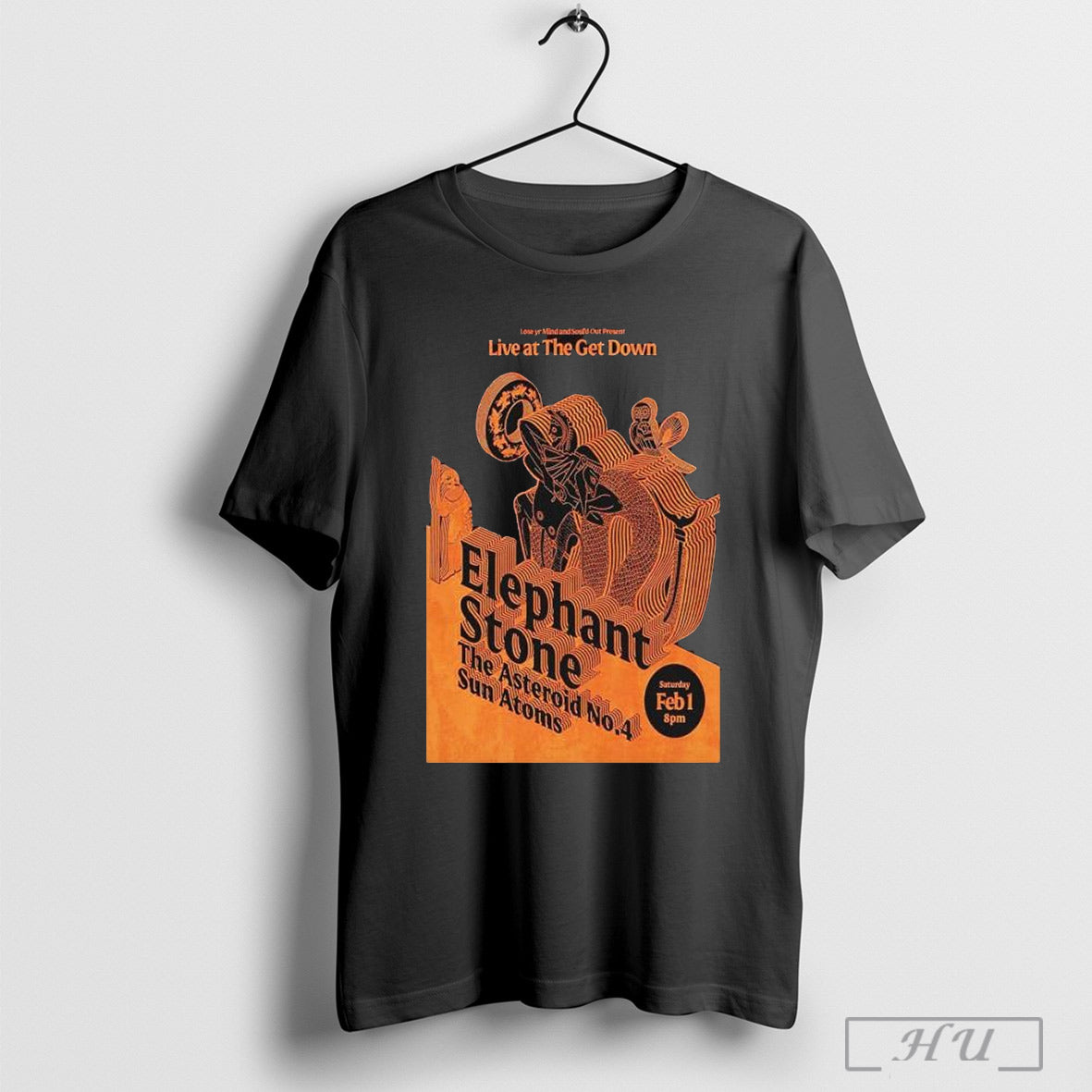 Elephant Stone The Get Down Music Venue On Feb 1 2025 - Adult & Kids T-Shirts, Sweatshirts & Hoodies apparel design preview 1