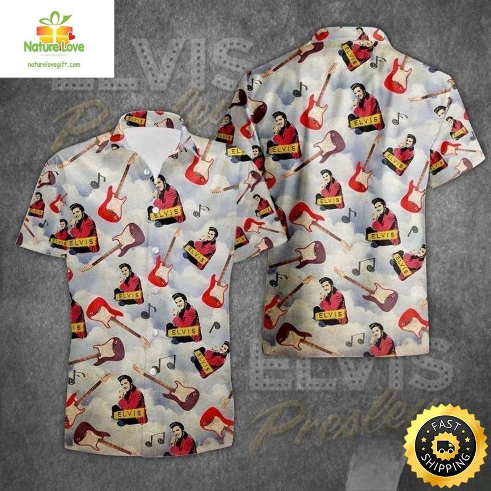 Elvis Presley Hawaiian Music Gift Guitar Lovers - Adult & Kids T-Shirts, Sweatshirts & Hoodies apparel design preview 1