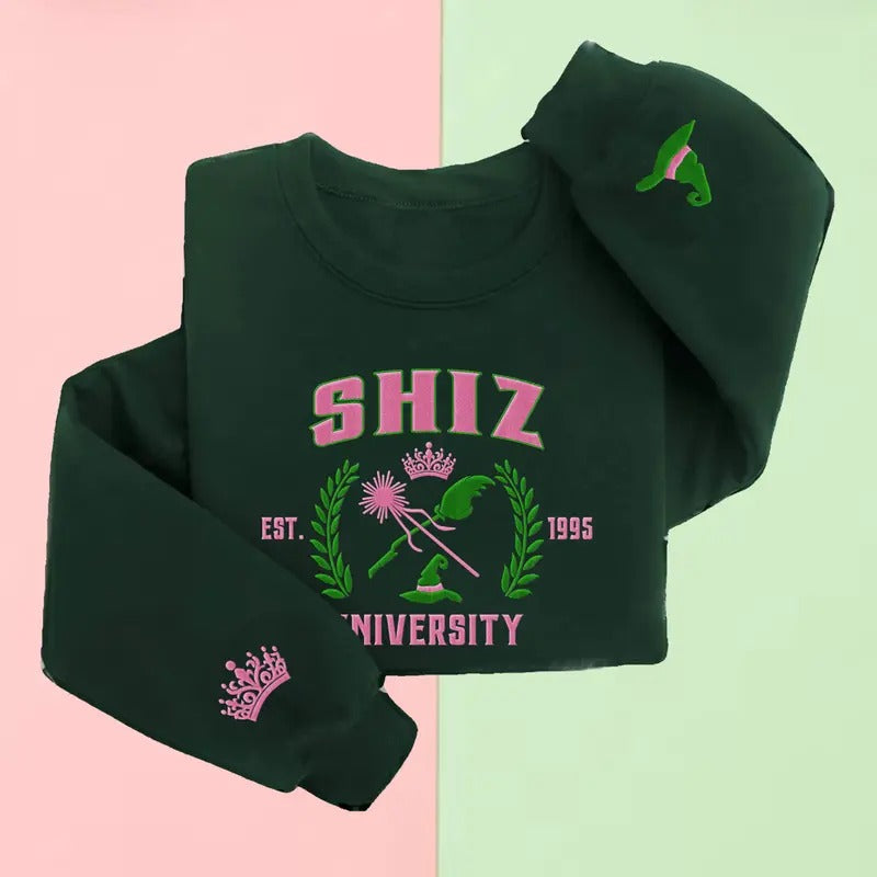 Embroidery Shiz University Wicked Glitter Elphaba - Adult & Kids T-Shirts, Sweatshirts & Hoodies apparel design preview 1