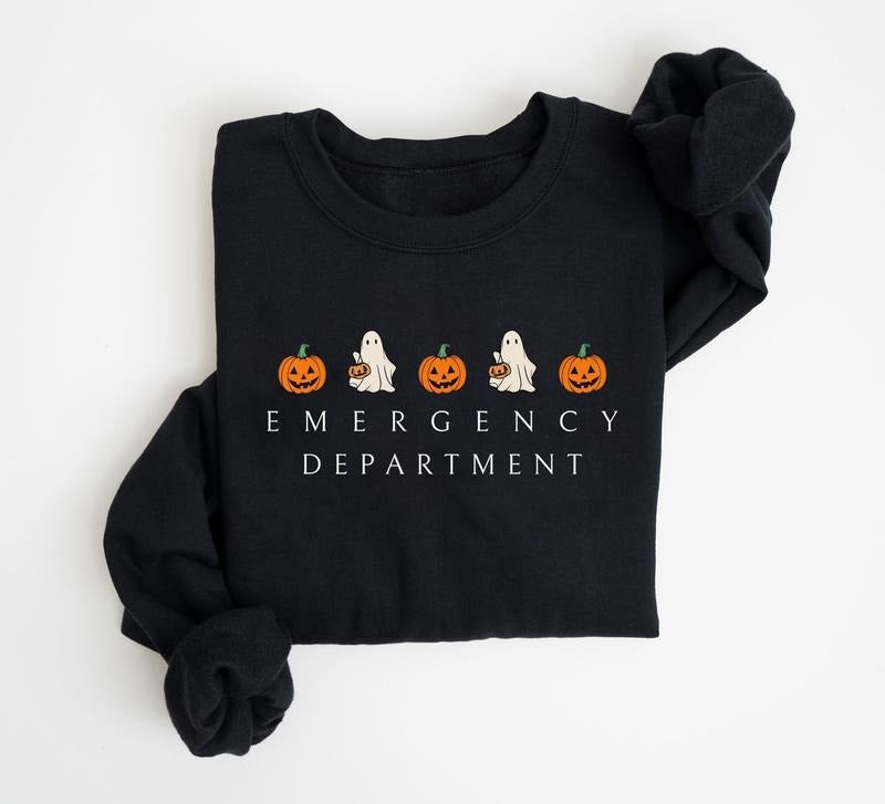 Emergency Department Halloween ER Nurse Dept ED Room - Adult & Kids T-Shirts, Sweatshirts & Hoodies apparel design preview 1
