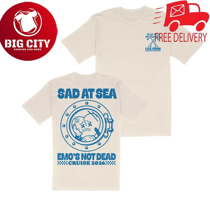 Emo's Not Dead Sad At Sea Two Sided - Adult & Kids T-Shirts, Sweatshirts & Hoodies apparel design preview 1